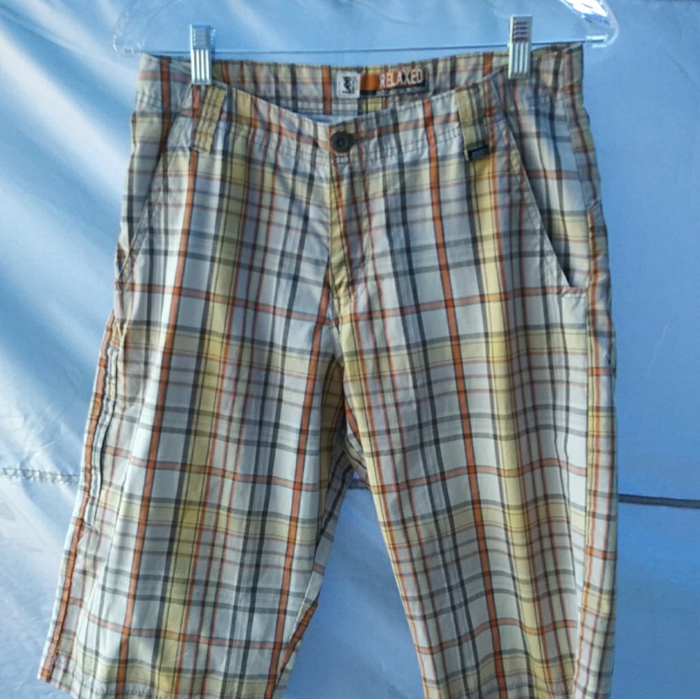 Lee Plaid Bermuda Shorts Boys Sz 18 Free w/Purchase - Picture 6 of 13
